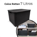 Kit 12 Caixas Organizadora Rattan 7 Litros