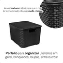 Kit 12 Caixas Organizadora Rattan 7 Litros