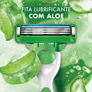 Barbeador + Carga Para Aparelho De Barbear Mach3 Sensitive 16un Gillette