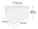 Kit 12 Caixas Organizadora Rattan 7 Litros