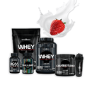 COMBO WHEY 2X + BCAA + CREATINA + MACA PERUANA + COQUETELEIRA