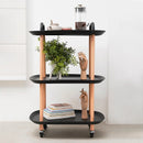 CARRINHO MULTIUSO 3 ANDARES CANTOS QUADRADOS BRANCO ou PRETO 🔥 Ultimo dia de promoção + KIT 10 POTES HERMÉTICOS🔥